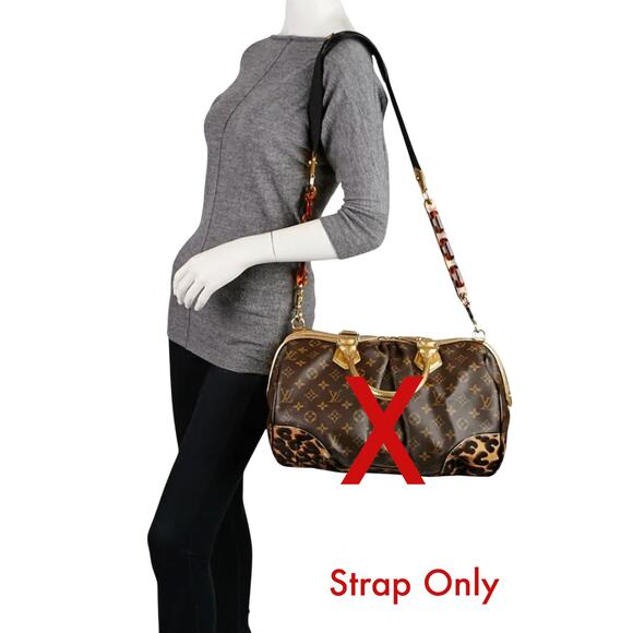 Louis Vuitton Bag Strap Tortoiseshell Shoulder Leopard Pony Hair Rare Stephen LV - Picture 2 of 9